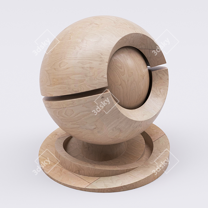 High-Quality Birch Plywood 3D model image 3