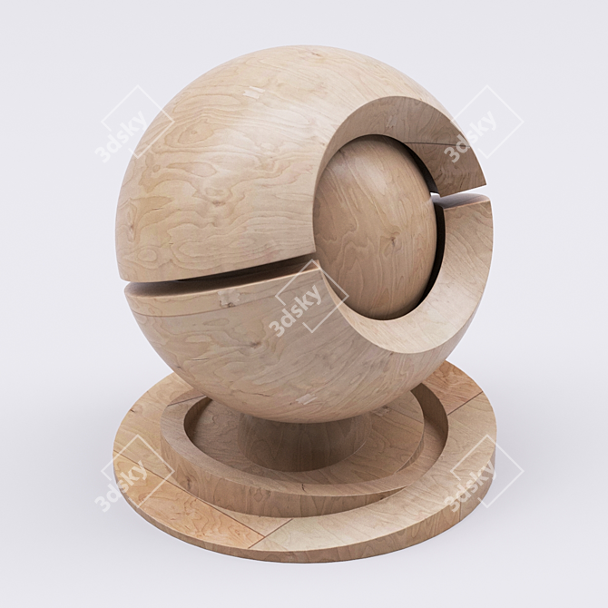 High-Quality Birch Plywood 3D model image 4