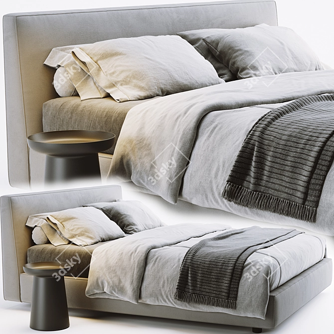 Flexteam Ray: Versatile Comfort Bed 3D model image 1