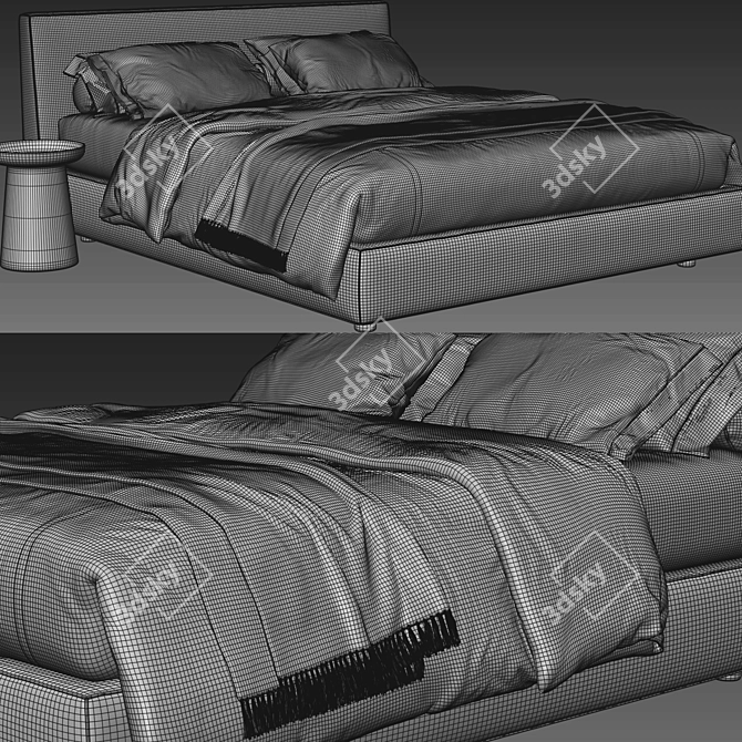 Flexteam Ray: Versatile Comfort Bed 3D model image 4