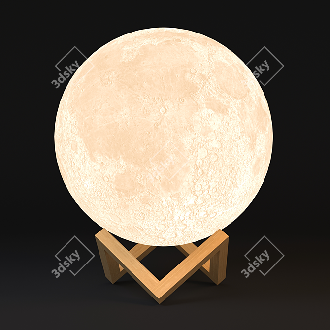 Lunar Glow 18cm Table Lamp 3D model image 1