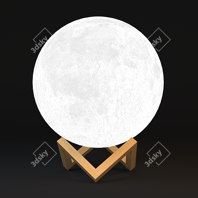 Lunar Glow 18cm Table Lamp 3D model image 2