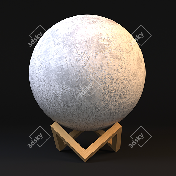 Lunar Glow 18cm Table Lamp 3D model image 3