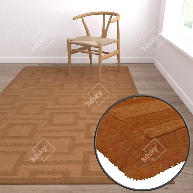 Luxury Carpet Set: Varying Textures 3D model image 5