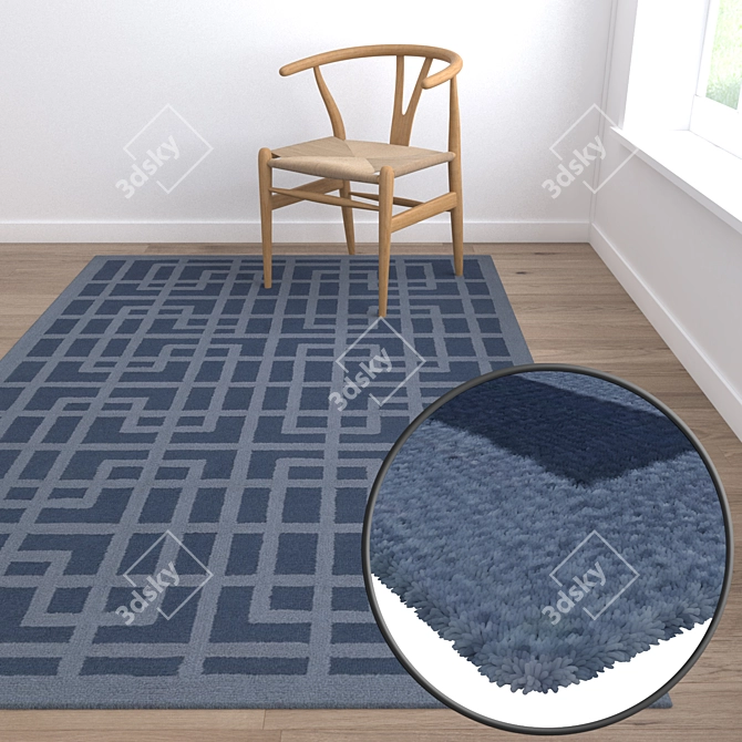 Versatile High-Quality Carpets Set 3D model image 5