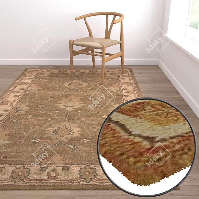 Luxury Carpet Set: High-Quality Textures for Stunning Renders 3D model image 5