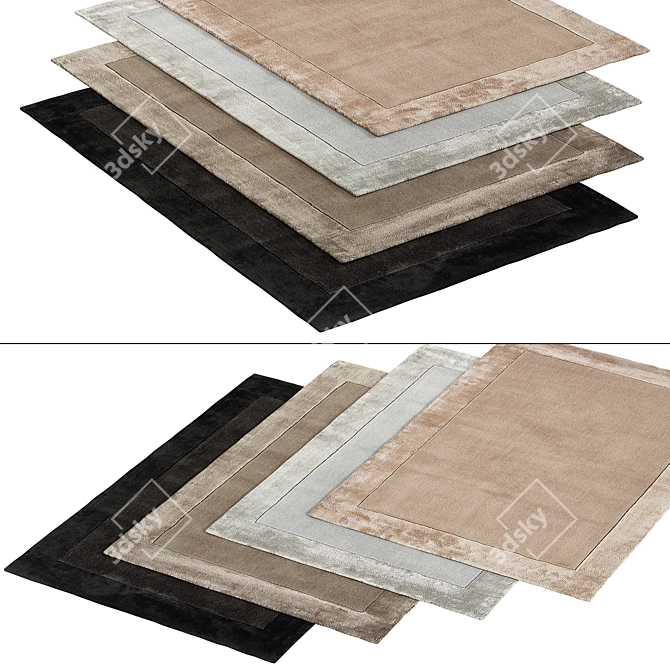 Luxurious Grey Rug: 86 3D model image 2