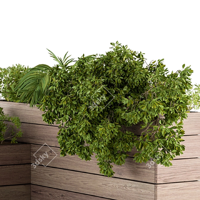 Rustic Outdoor Planters - Set of 44 3D model image 2