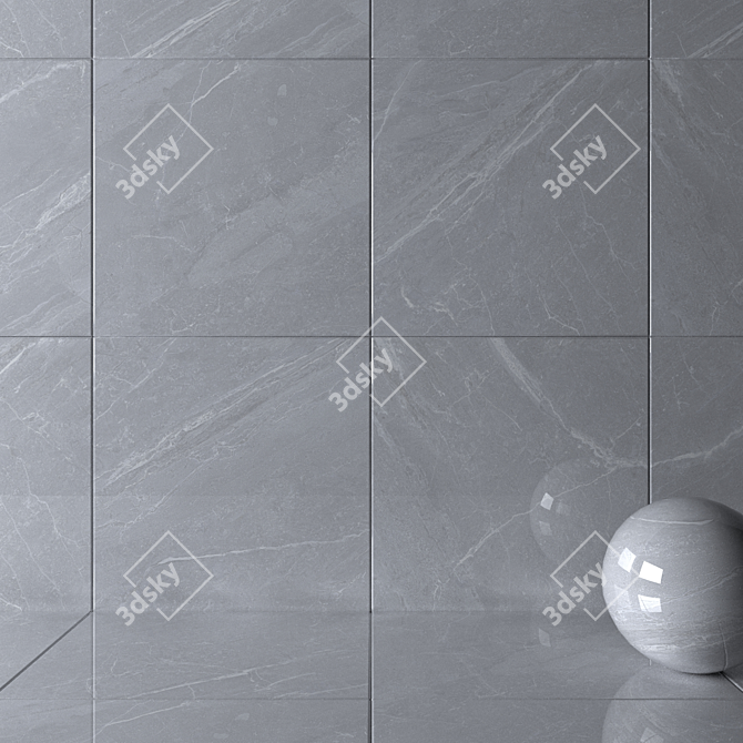 Elegant Dolphin Wall Tiles 3D model image 2