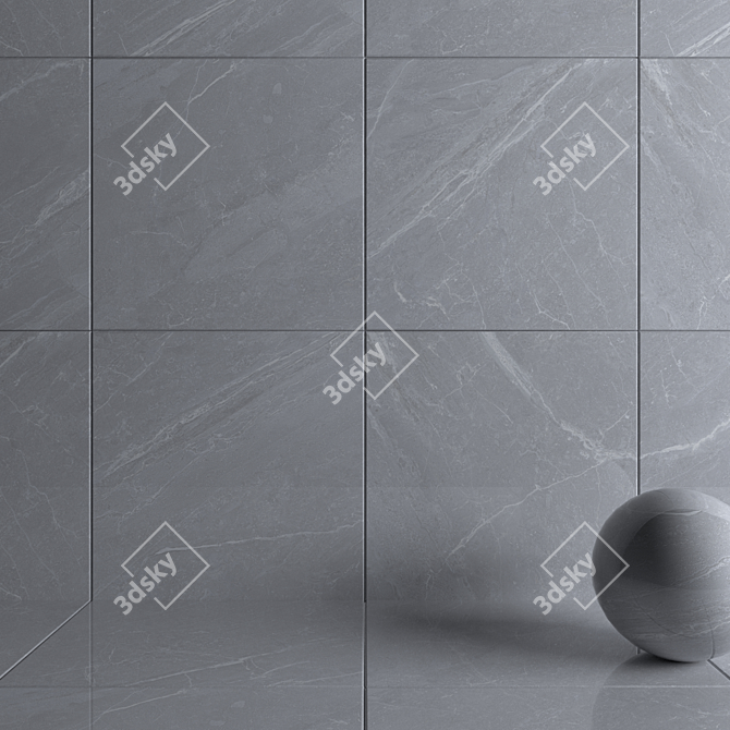 Elegant Dolphin Wall Tiles 3D model image 3