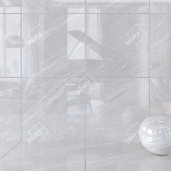 Mainstone Oat Marble Wall Tiles: Multi-texture, High-definition, No Plug-in 3D model image 1