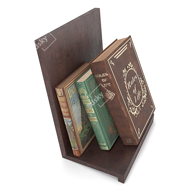 Title: Leather Books Collection - 2014+Corona+Vray 3D model image 5