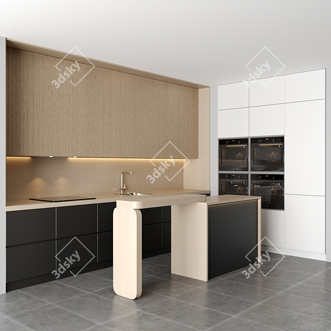 Modular Kitchen with 3D Max 3D model image 1