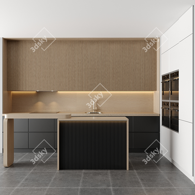 Modular Kitchen with 3D Max 3D model image 2