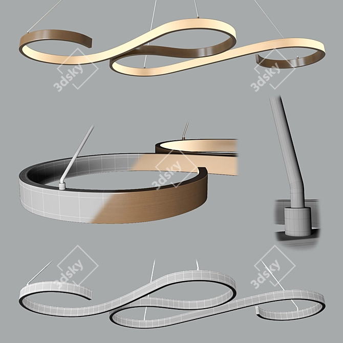 Designer Chandelier Laguna - Perfect Interior Lighting 3D model image 2