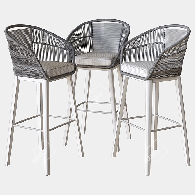 Modloft Jesper Stool: Sleek and Modern Design 3D model image 2