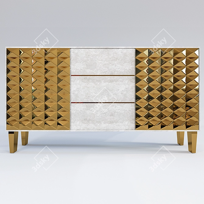 Modern Sideboard & Drawer Chest 3D model image 1