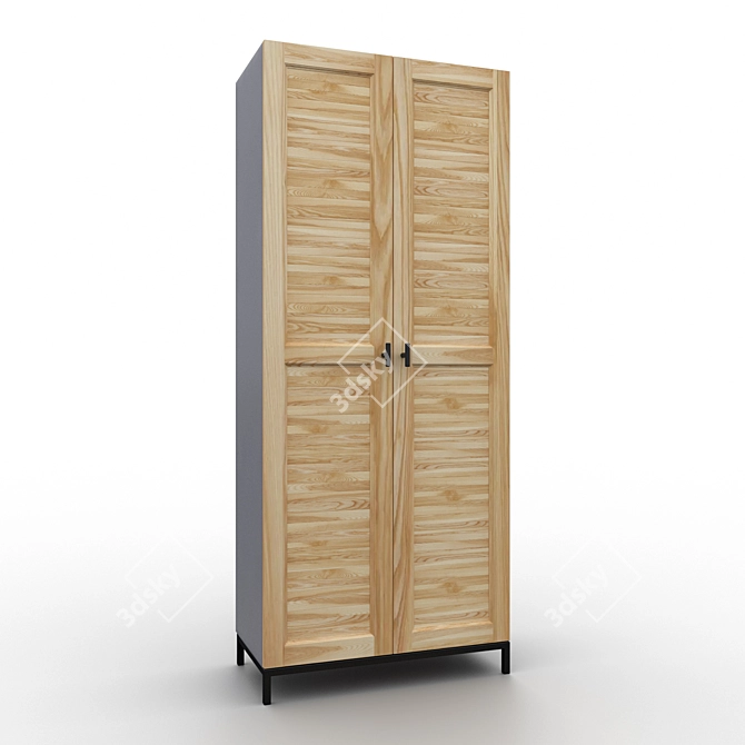 Modern Minimalist Wardrobe 3D model image 1