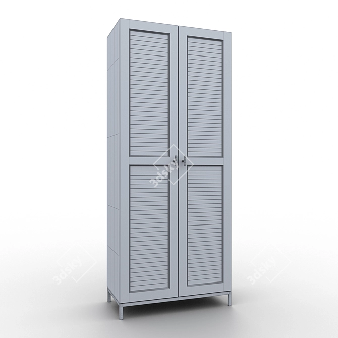 Modern Minimalist Wardrobe 3D model image 4