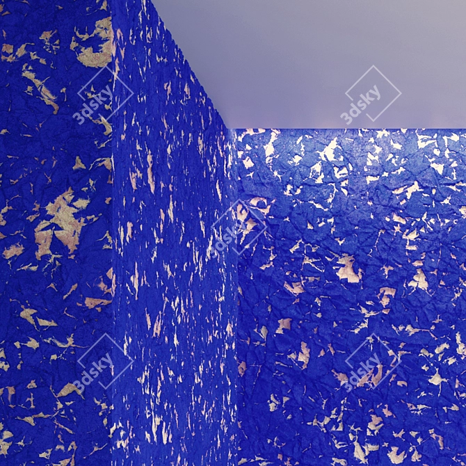 Blue Walls PBR Material VRAY 3D model image 3