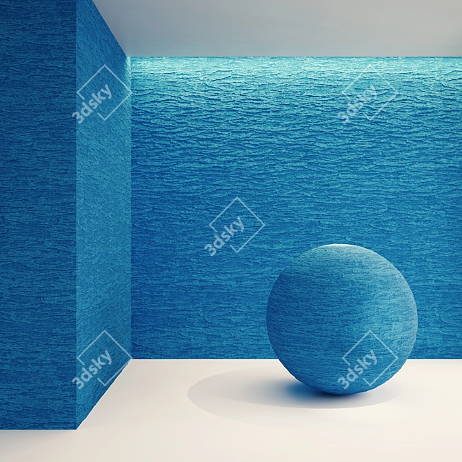 Customizable Blue Walls 03 VRAY 3D model image 2