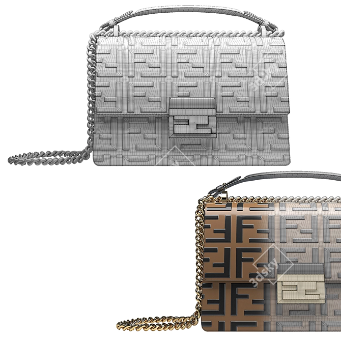 Fendi KAN U: The Ultimate Luxury Bag 3D model image 3