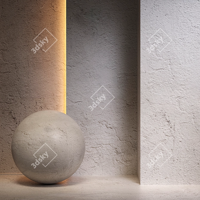 Elegant Decorative Plaster 3D model image 1