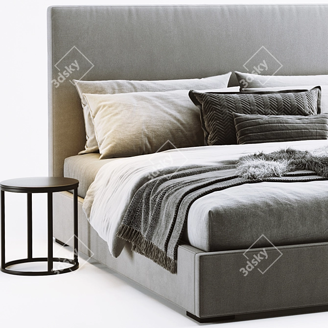 Modern RH Modena Bed: V-Ray + Corona Render 3D model image 3