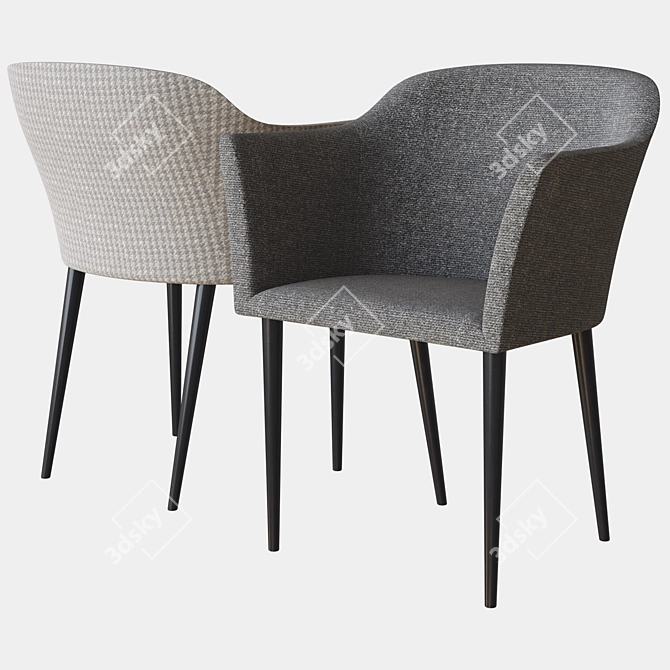 Elegant Porada Grace Chair 3D model image 2