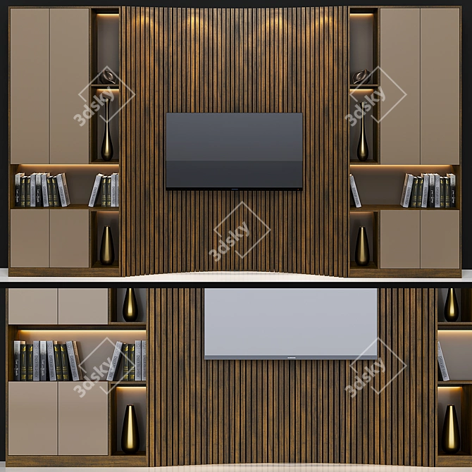 Modern TV Wall Unit for Living Room 3D model image 1
