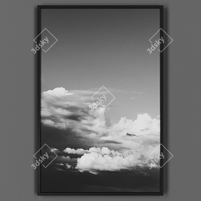 Black Framed Picture 3D model image 1