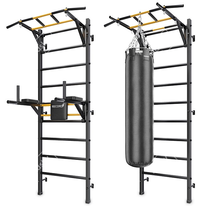 Versatile Wall Bars Set: Perfect for Fitness Training 3D model image 3