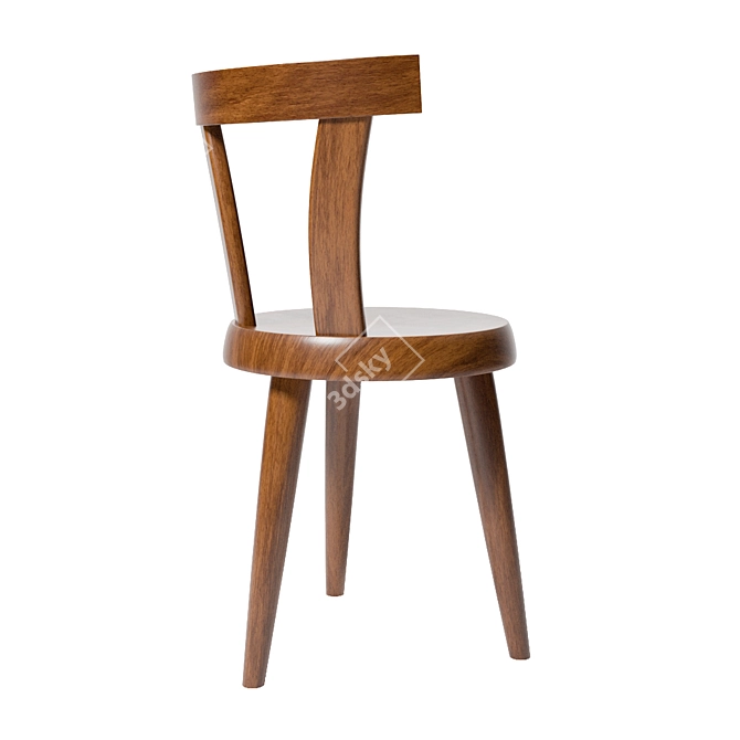 Perriand Three-Legged Chair 3D model image 3