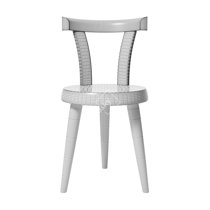 Perriand Three-Legged Chair 3D model image 4