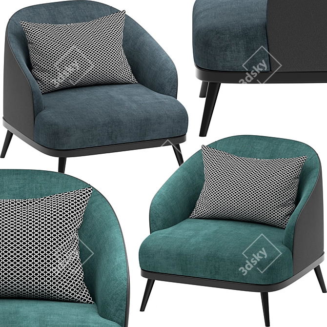 Luxurious St. Tropez Armchair: Ditre Italia 3D model image 1