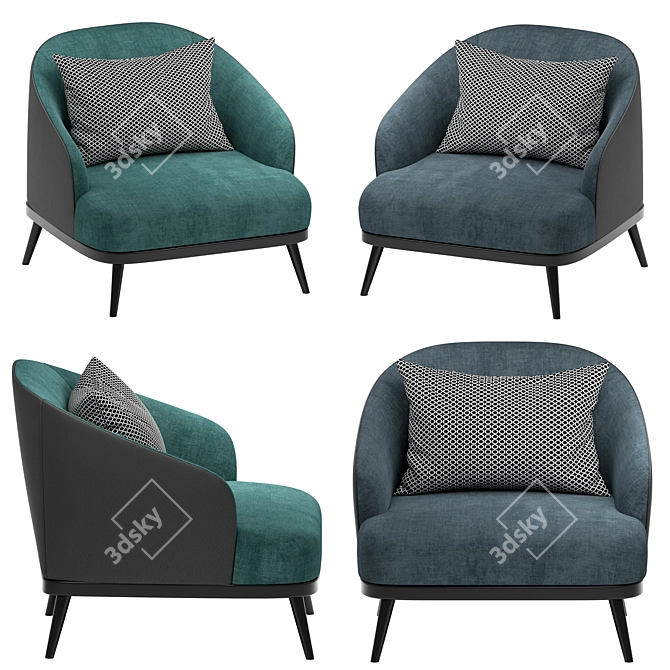 Luxurious St. Tropez Armchair: Ditre Italia 3D model image 2