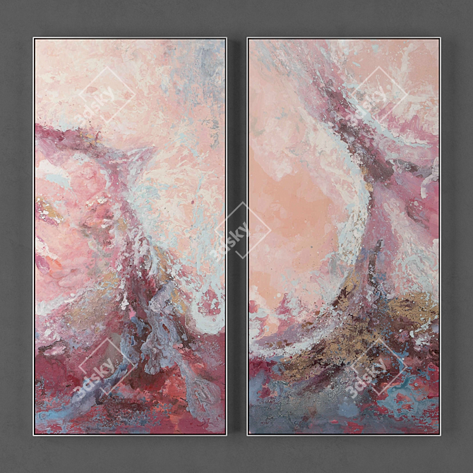 Texture Frames: 2 Pieces, 1600x780mm 3D model image 1