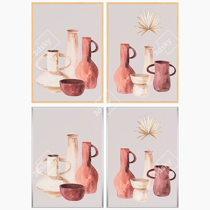 Elegant Wall Art Set 3D model image 3