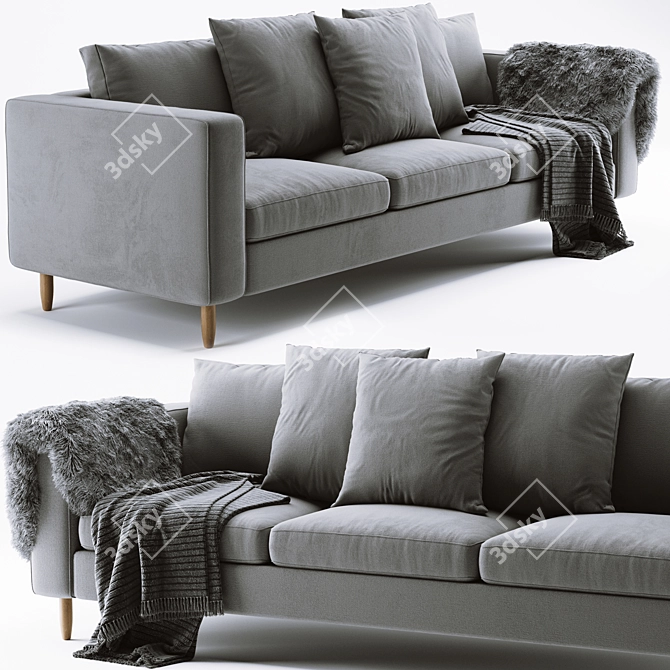 Scandinavian Style BoConcept Indivi Sofa 3D model image 4