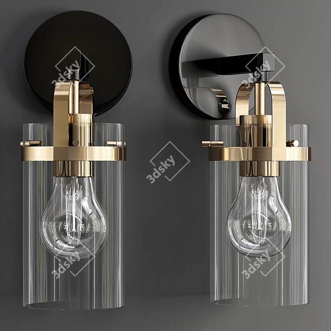 Contemporary TILDA_WALL Lamp: Sleek Design & Versatile 3D model image 1