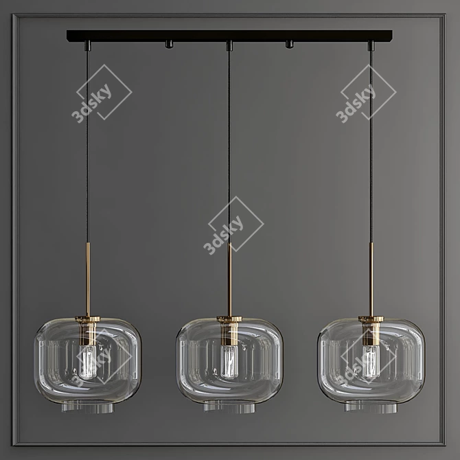 Elegant VILMO Trio Design Lamp 3D model image 1