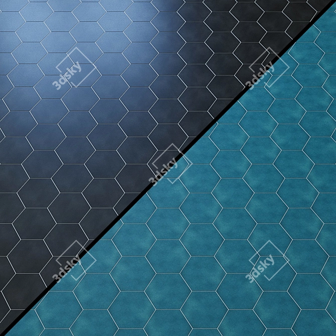 Swiss Coffee Hexagon Tile 3D model image 1