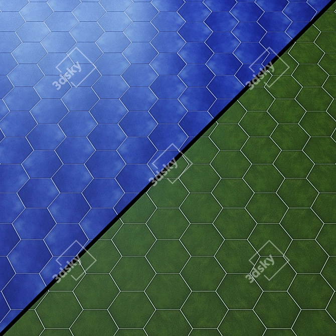 Swiss Coffee Hexagon Tile 3D model image 2