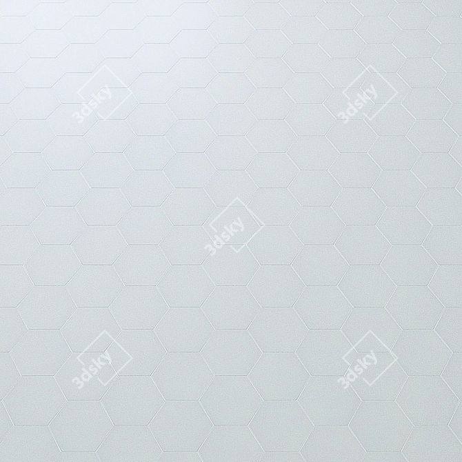 Swiss Coffee Hexagon Tile 3D model image 3