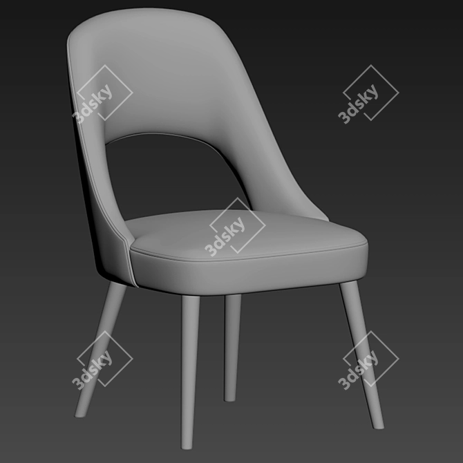 Elegant Berardi Dining Chair 3D model image 3