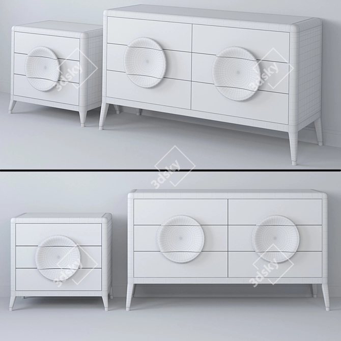 Collins Oak Chest: Elegant & Functional 3D model image 2