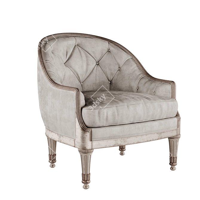 Muses Armchair: Elegance Refined 3D model image 1