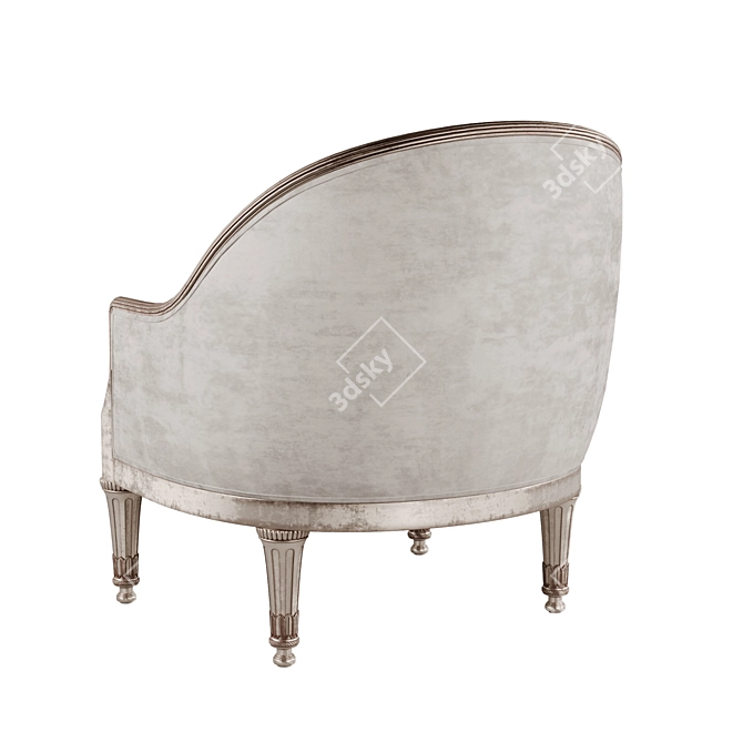 Muses Armchair: Elegance Refined 3D model image 2