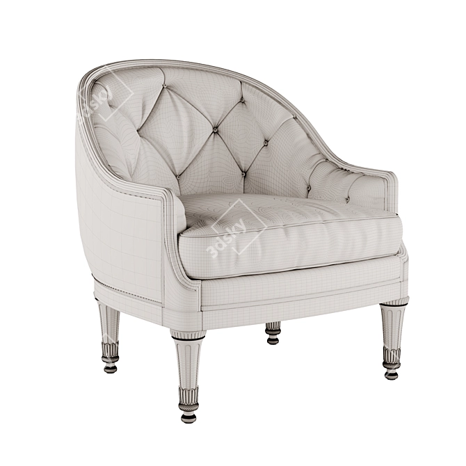 Muses Armchair: Elegance Refined 3D model image 5