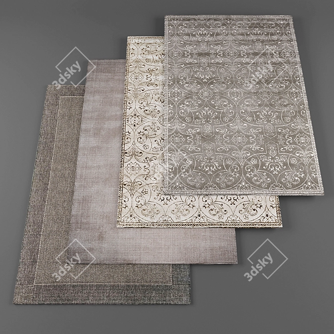 Elegant Atlas Flooring Rugs 3D model image 1